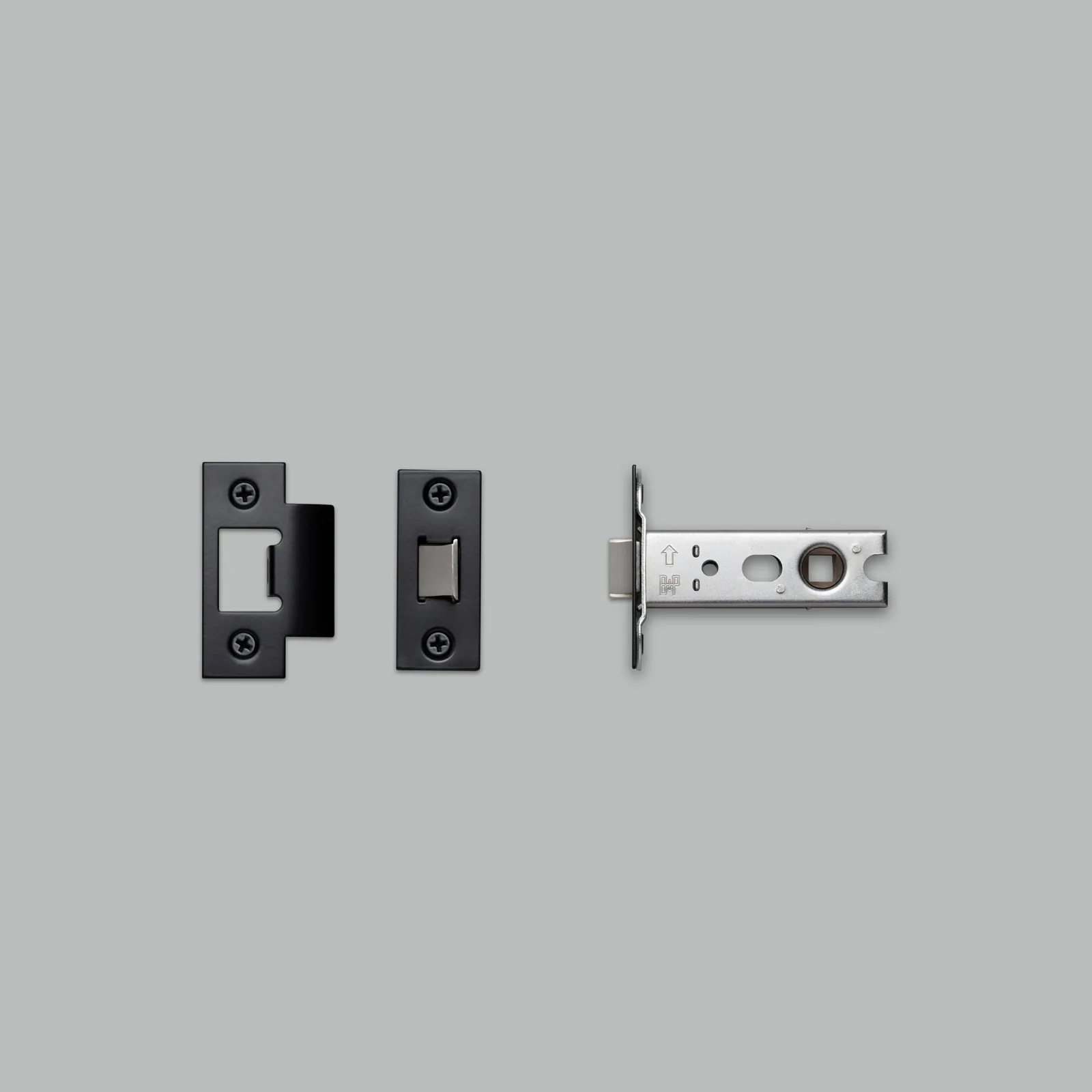 Tubular latch, door handle, 57mm, Black