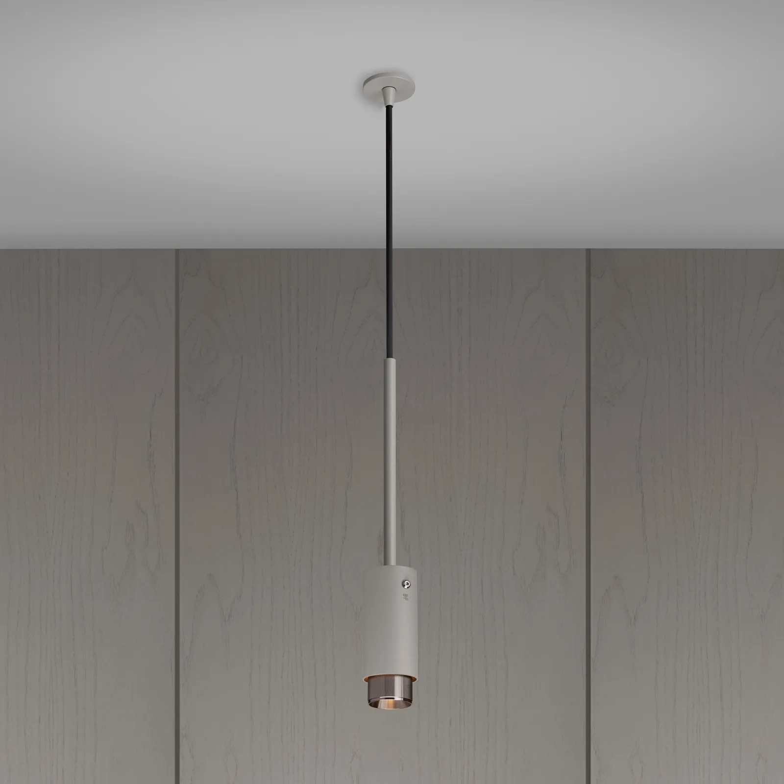 Exhaust pendant, Linear, Stone / Steel