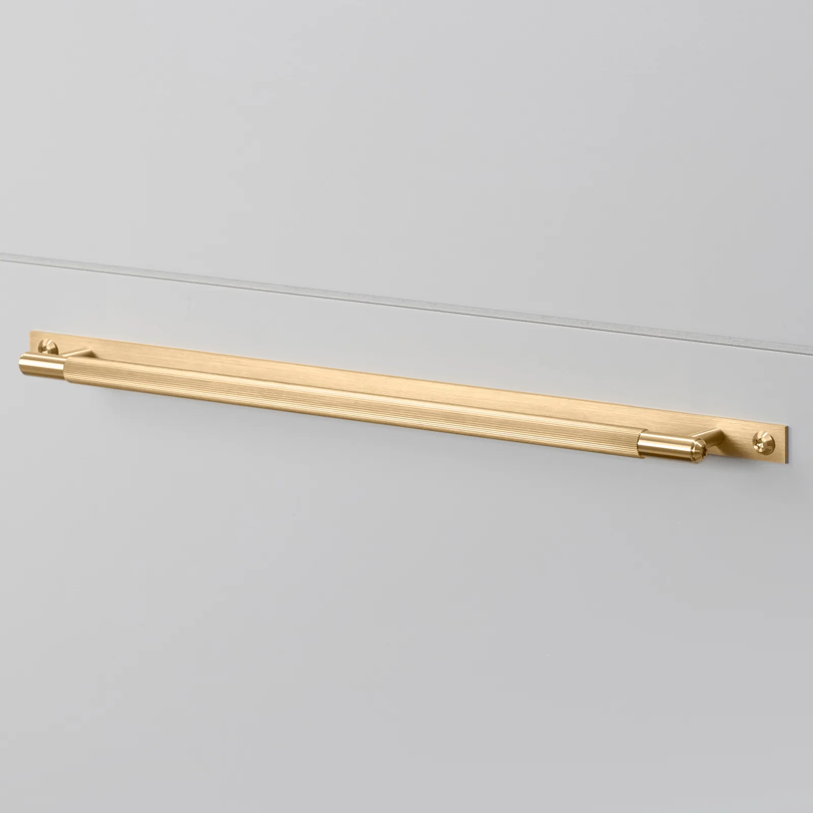 Pull bar, plate, Linear, Large, Brass