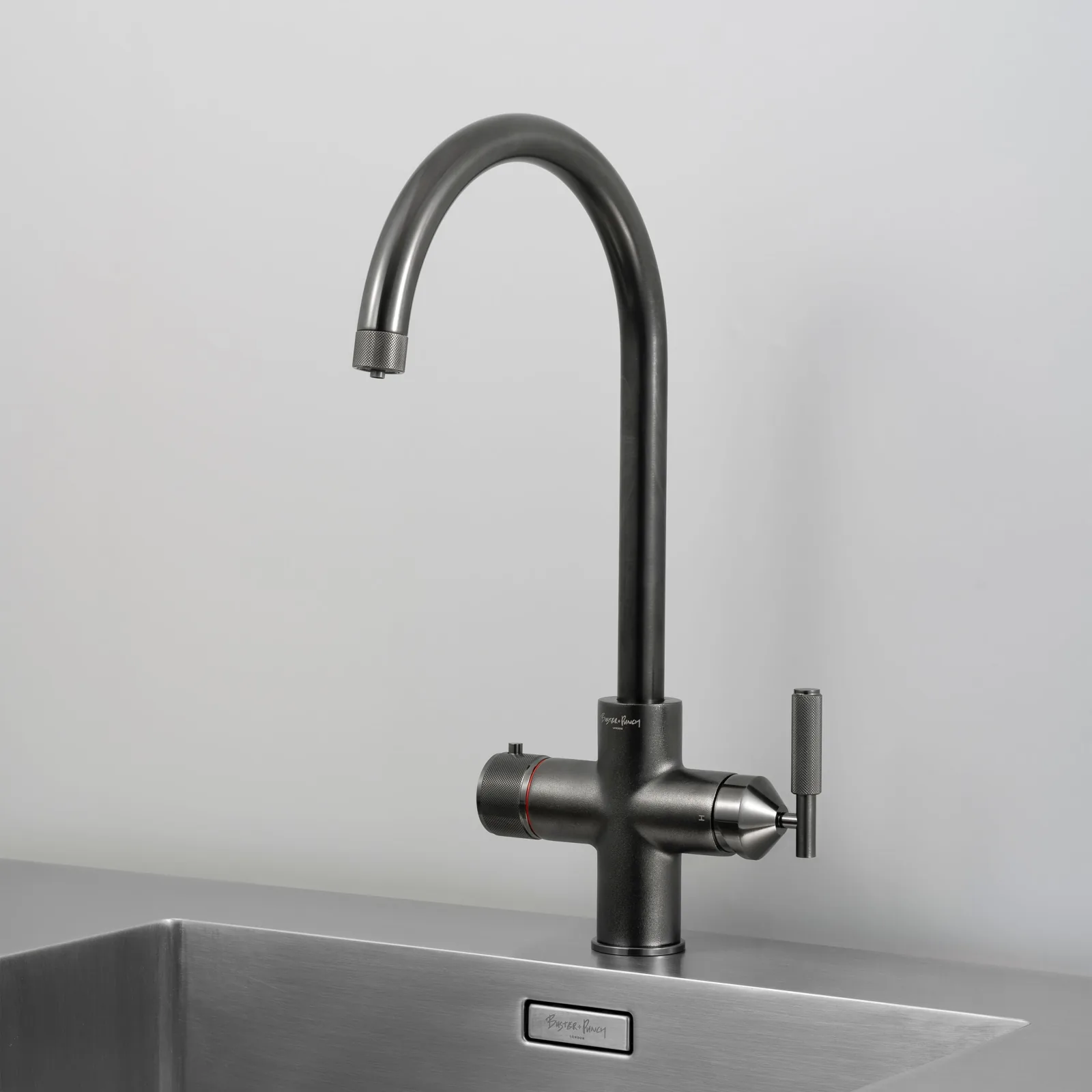 EU kitchen tap, mixer, Cross, Gun Metal