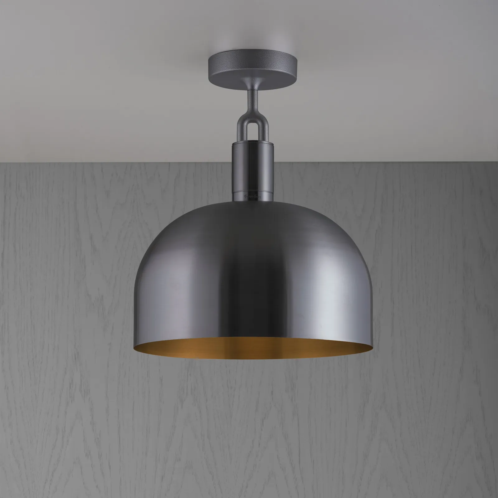 Forked ceiling, Linear, shade, large, Gun Metal
