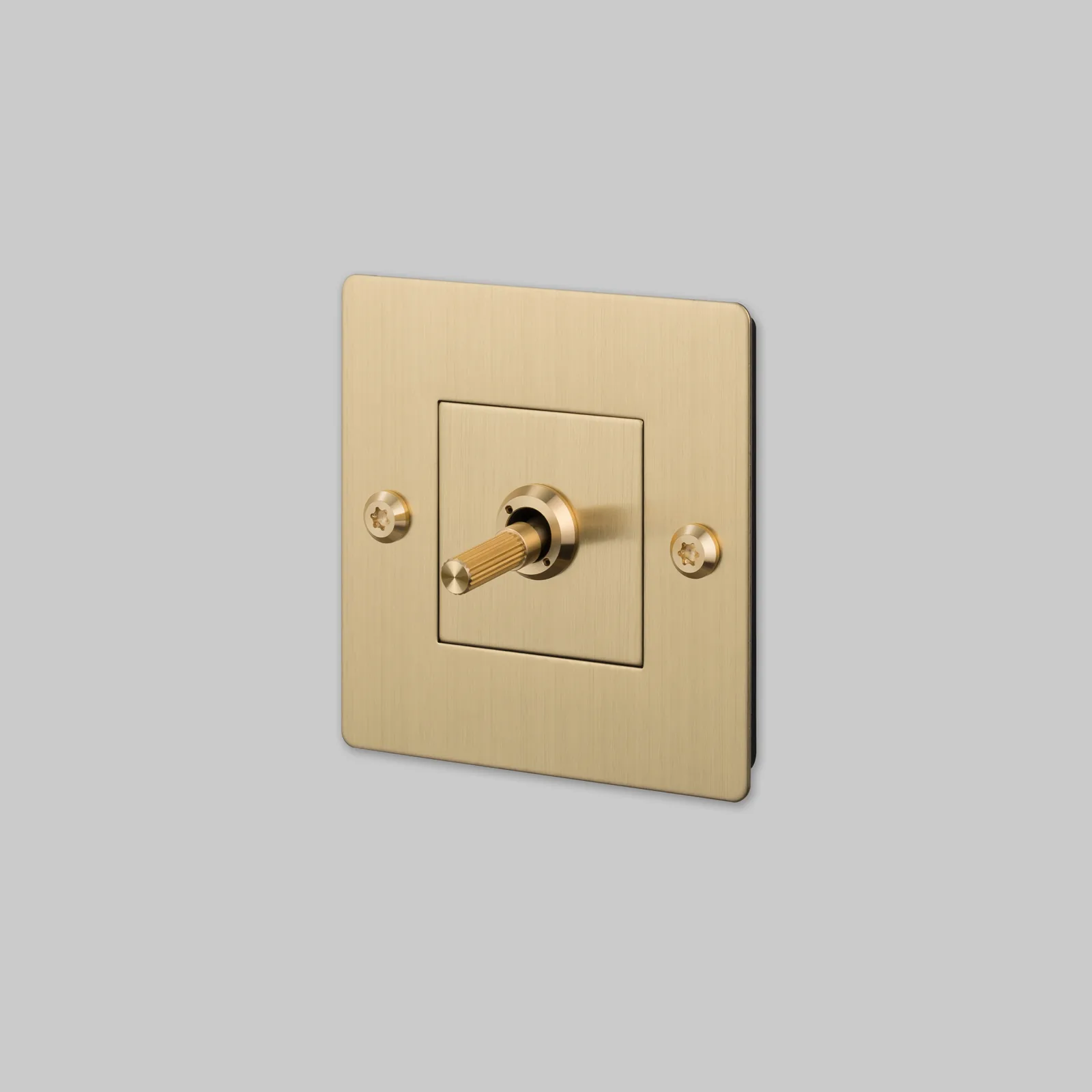 1G toggle switch, Linear, without logo, Brass
