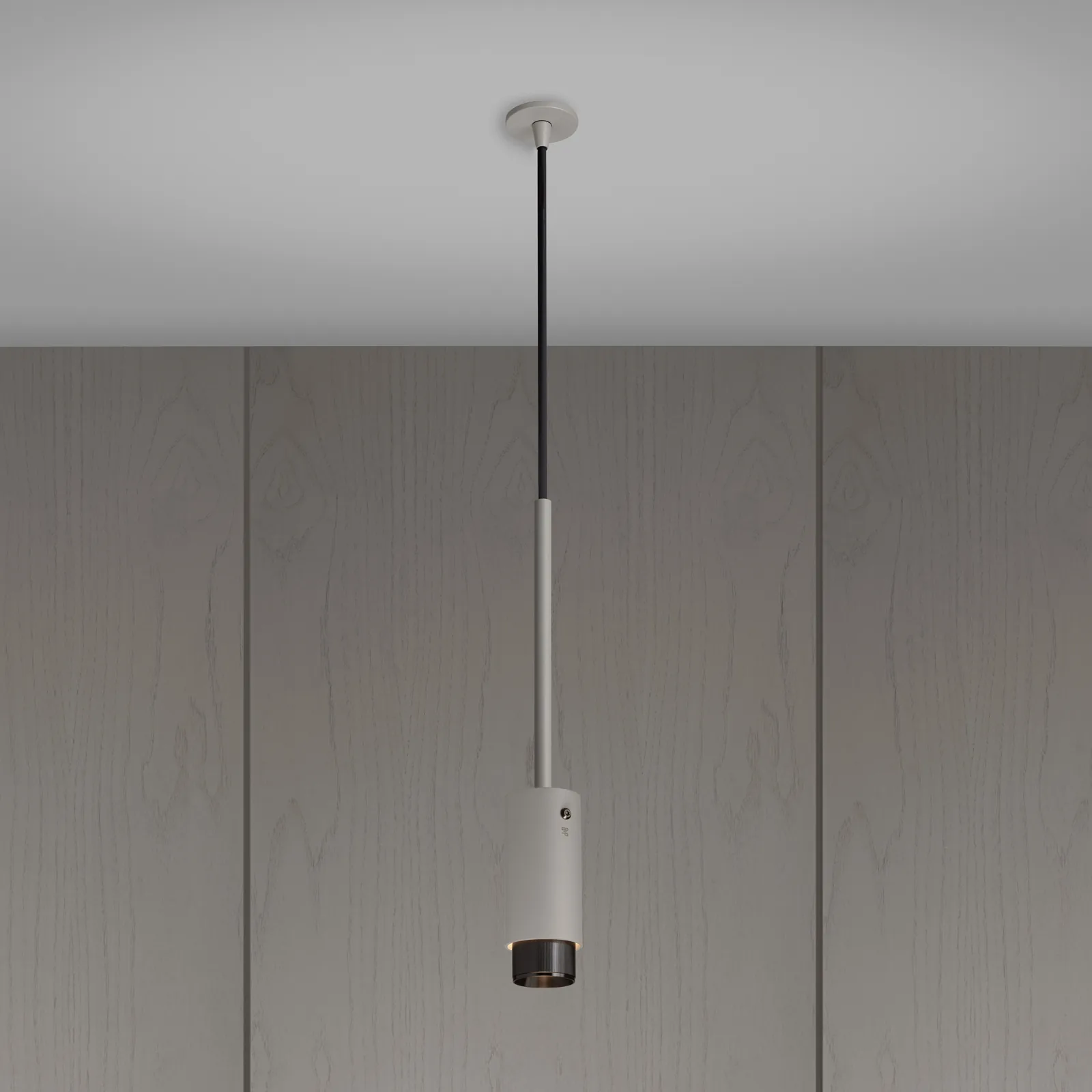 Exhaust pendant, Linear, Stone / Gun Metal
