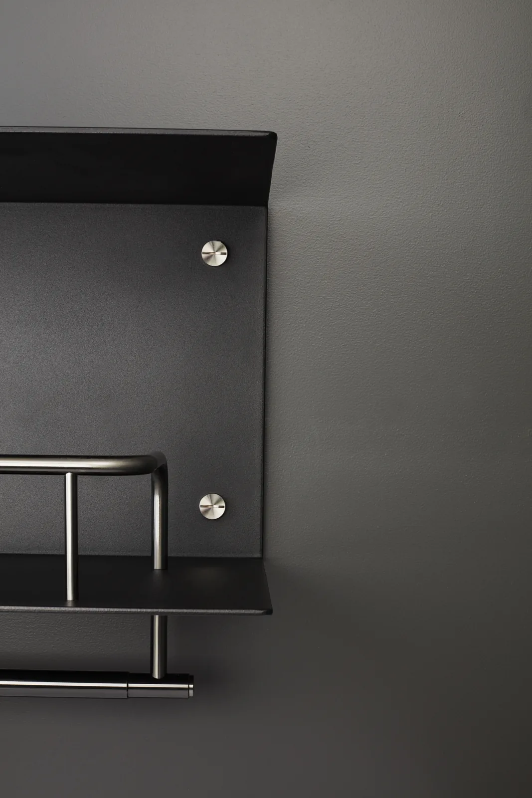 Kitchen shelf, hanger, without logo, Black / Gun Metal