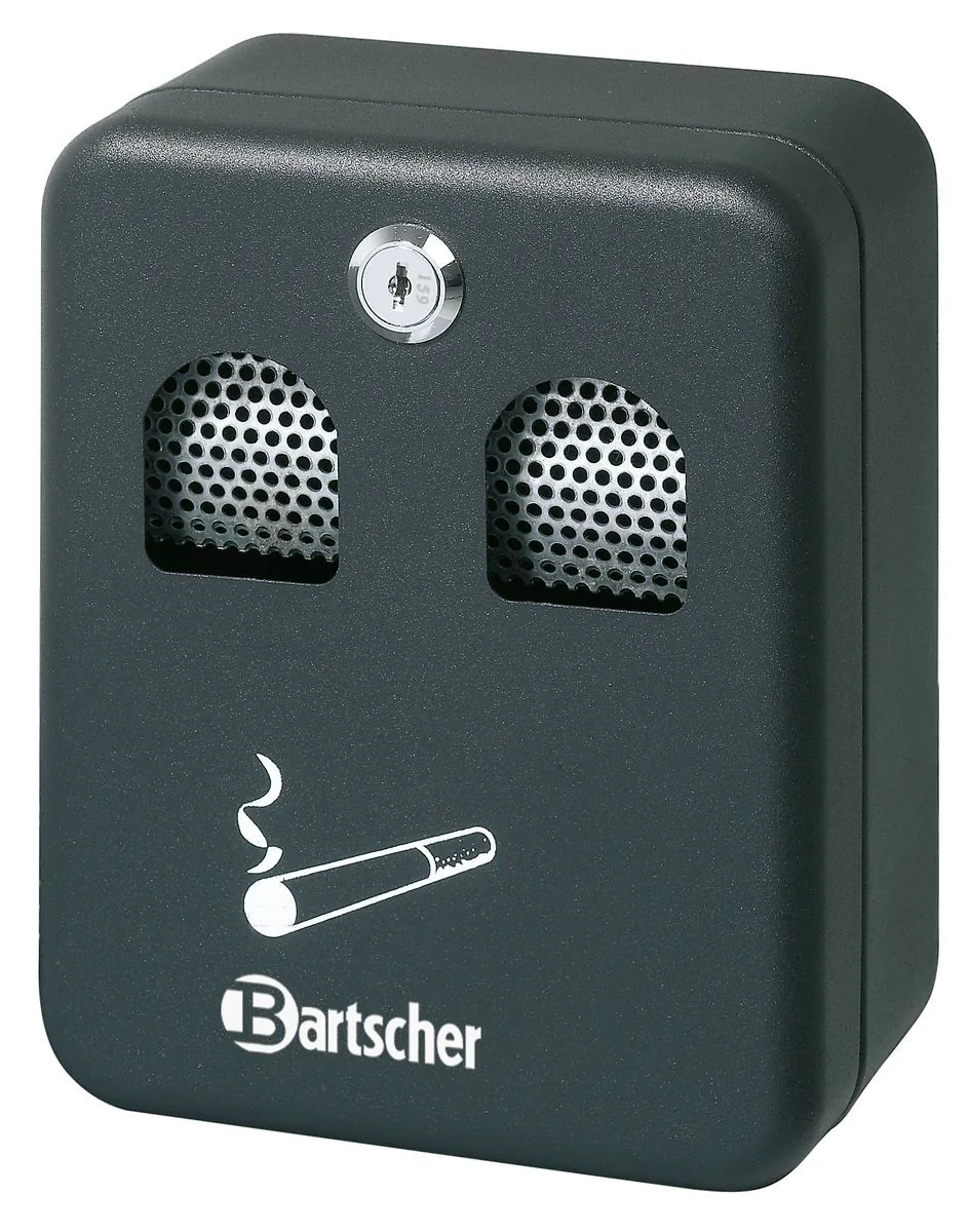 Wall-mounted ashtray, black