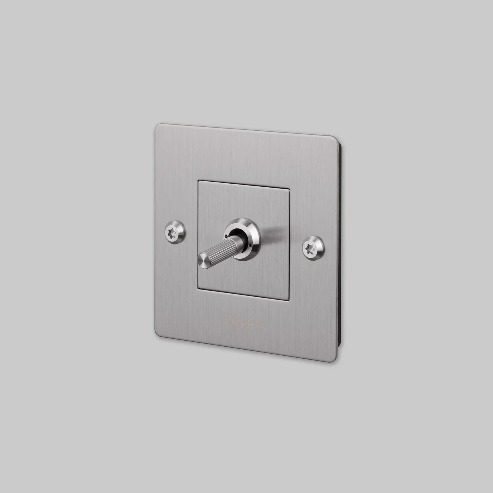 1G toggle switch, Linear, with logo, Steel