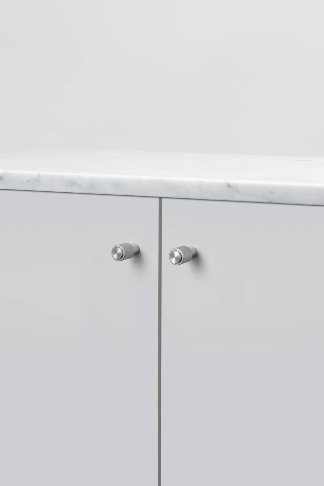 Furniture knob, plate, Linear, Steel
