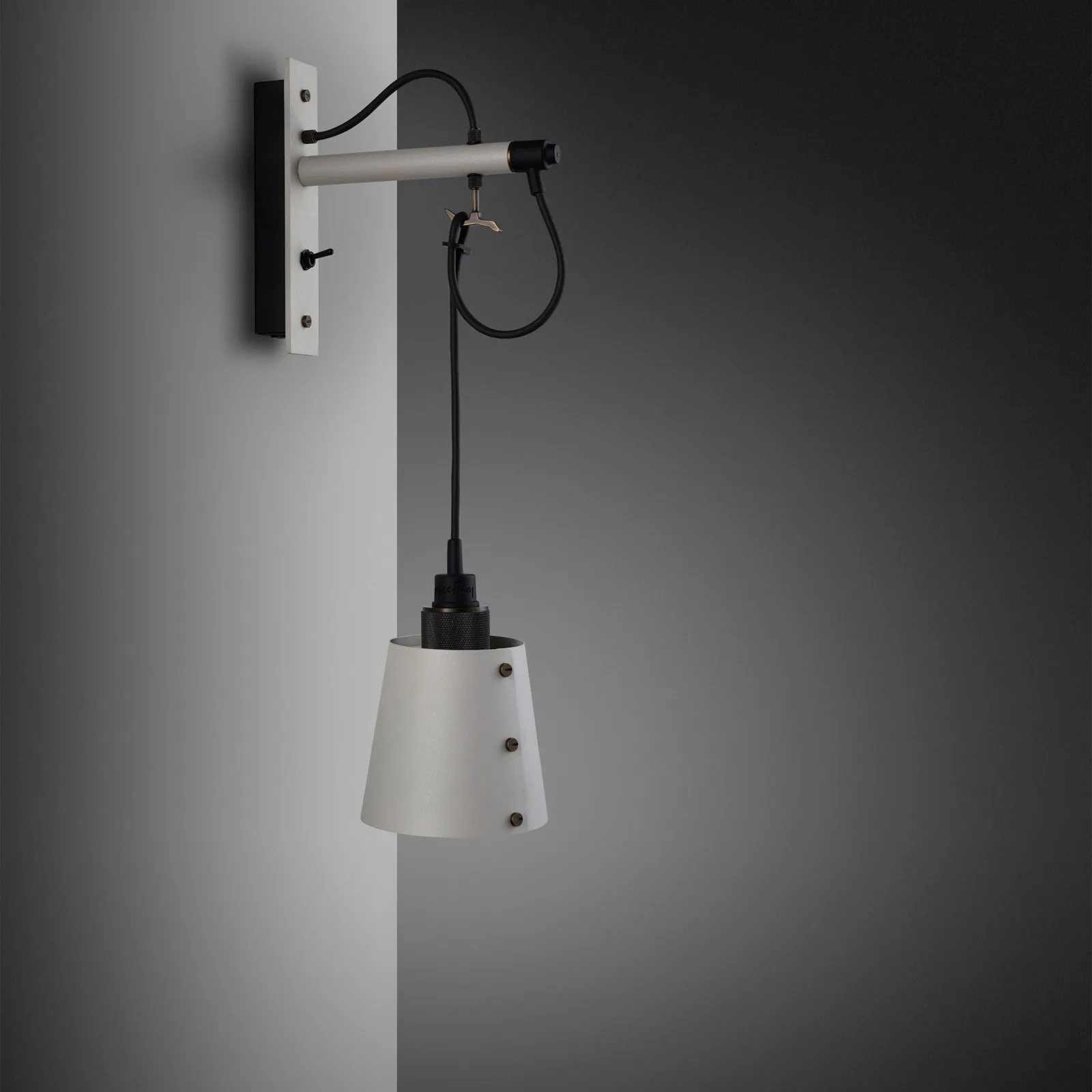 Hooked wall, Cross, small, Stone / Smoked Bronze