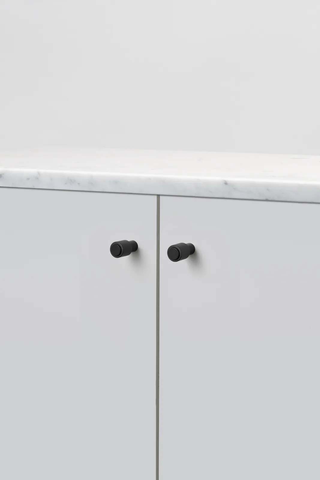 Furniture knob, Linear, Black