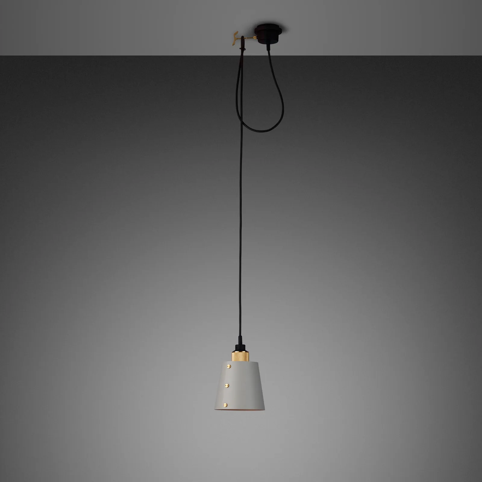 Hooked 1.0, small, Cross, 2 m cable, Stone / Brass