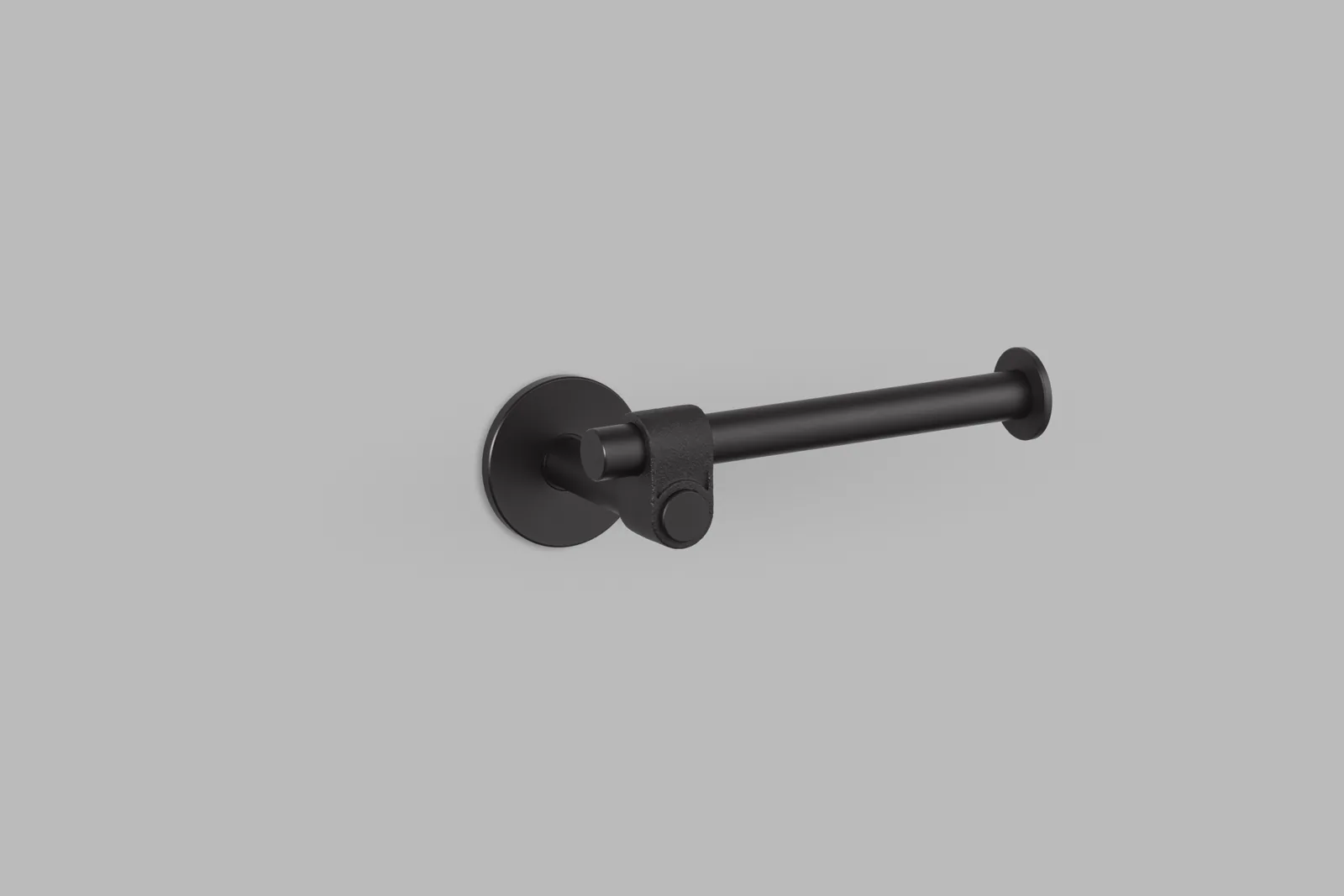 Toilet roll holder, cast, Welders Black