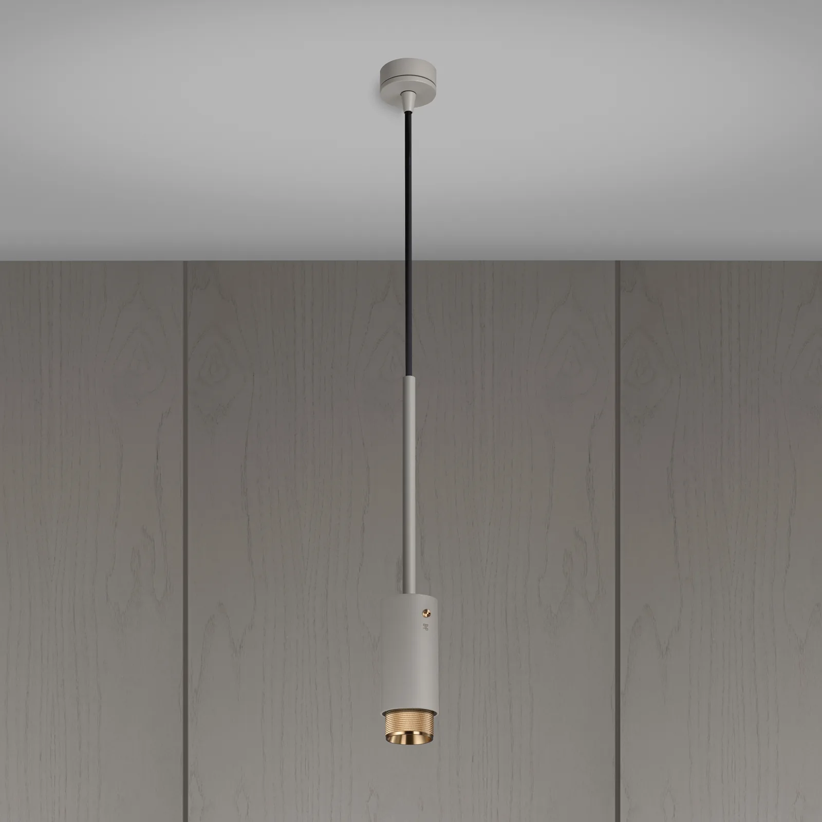Exhaust pendant, Cross, Stone / Brass