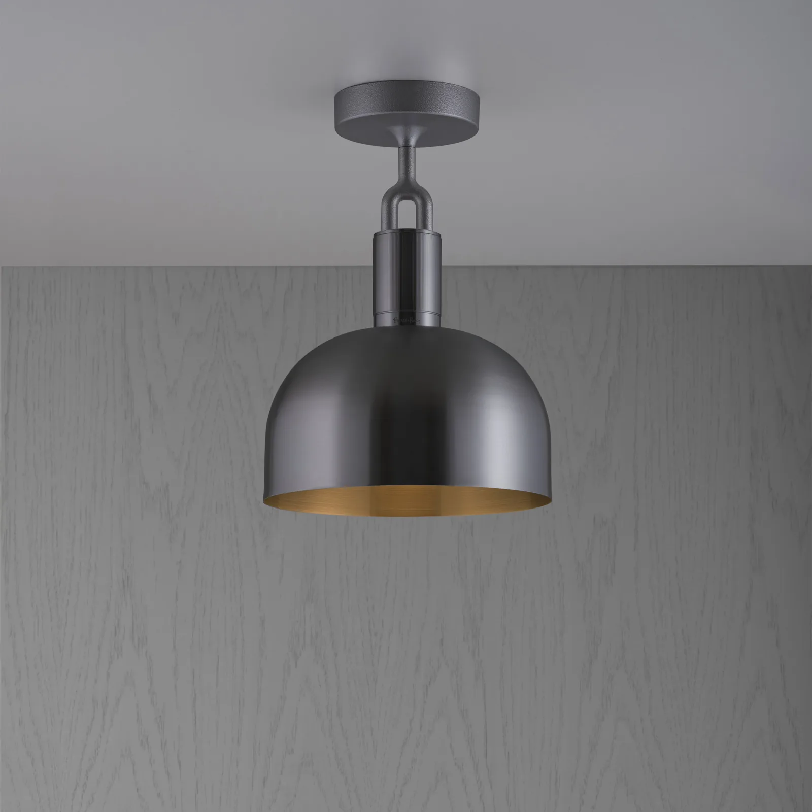 Forked ceiling, Linear, shade, medium, Gun Metal