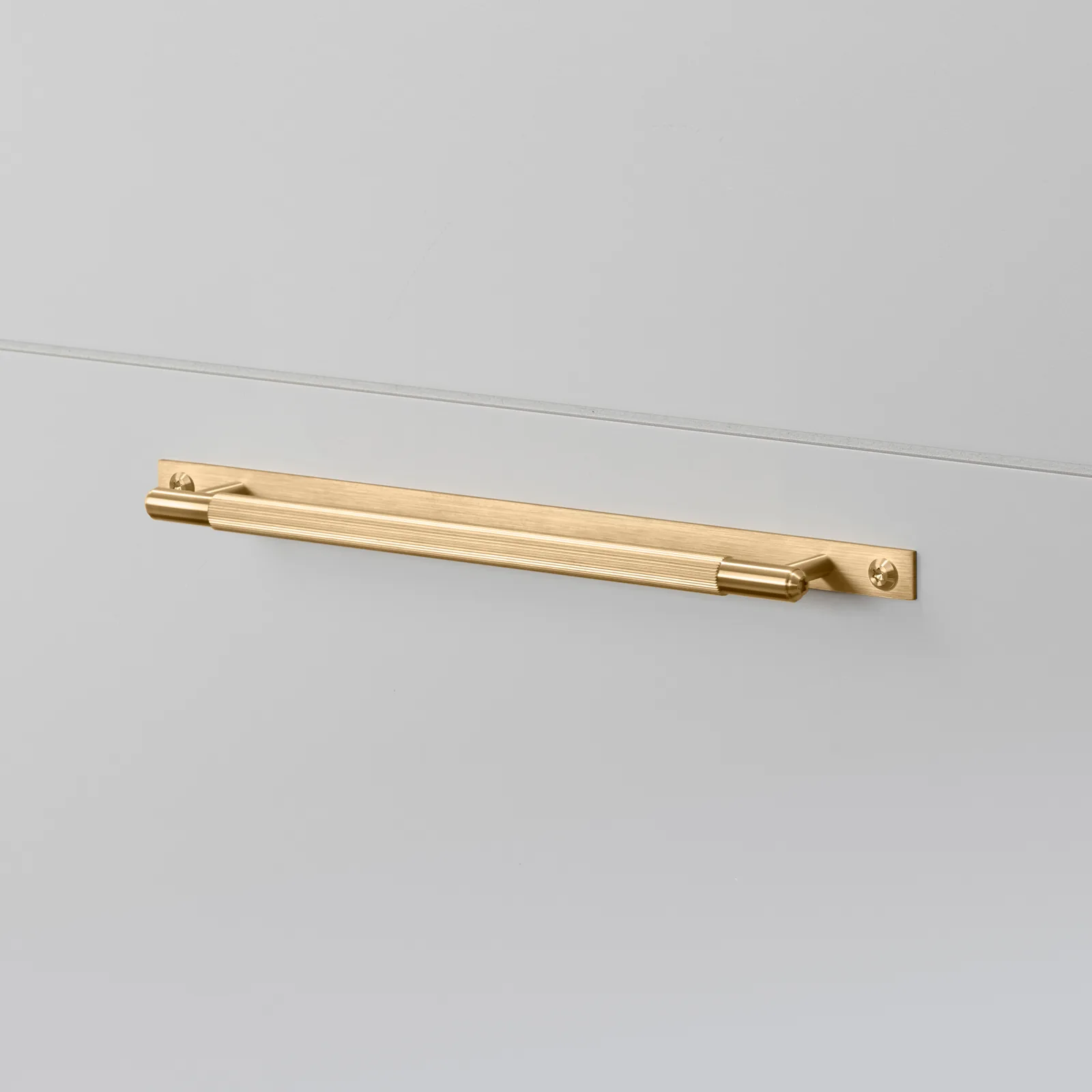 Pull bar, plate, Linear, Medium, Brass