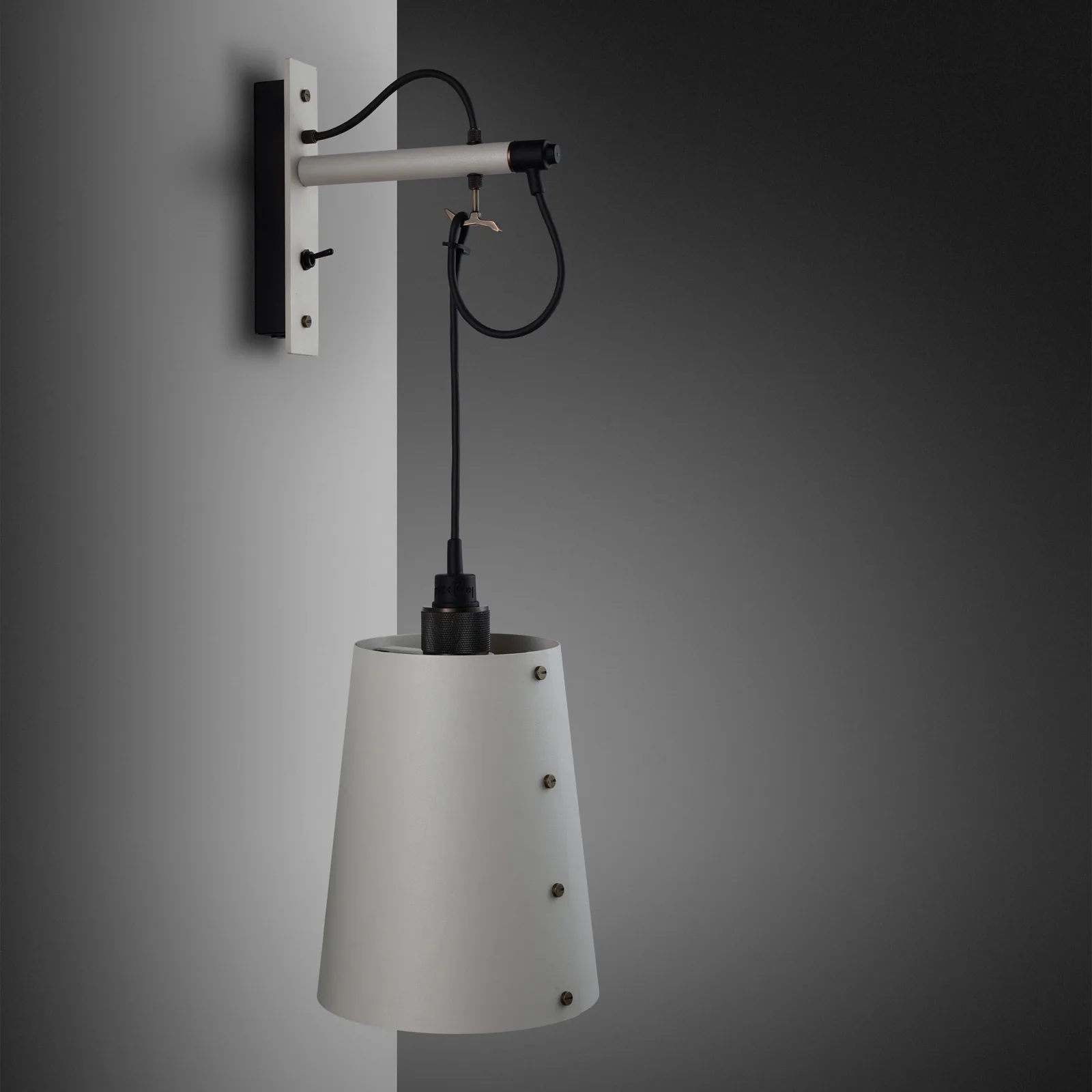 Hooked wall, Cross, nude, Stone / Smoked Bronze
