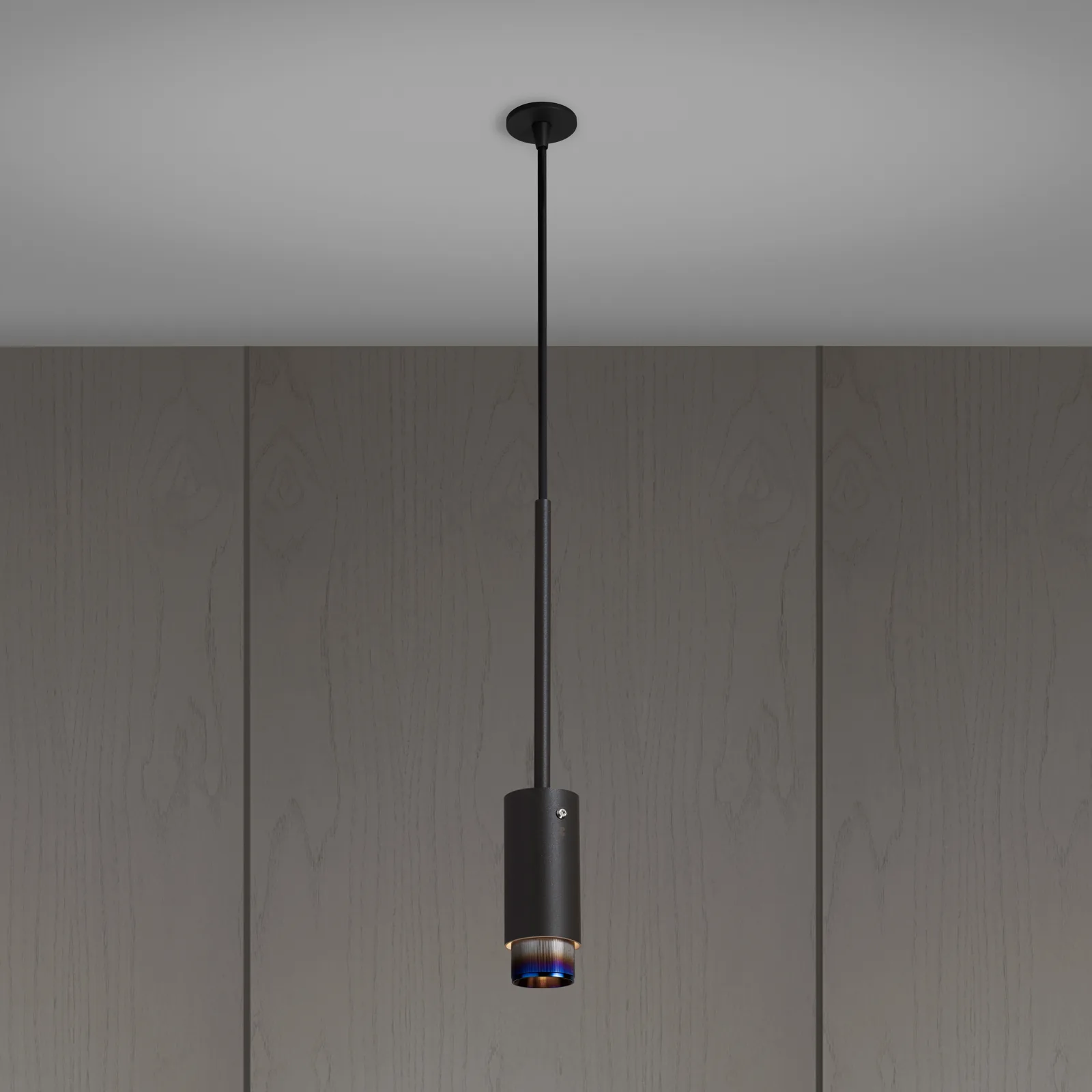 Exhaust pendant, Linear, Graphite / Burnt Steel