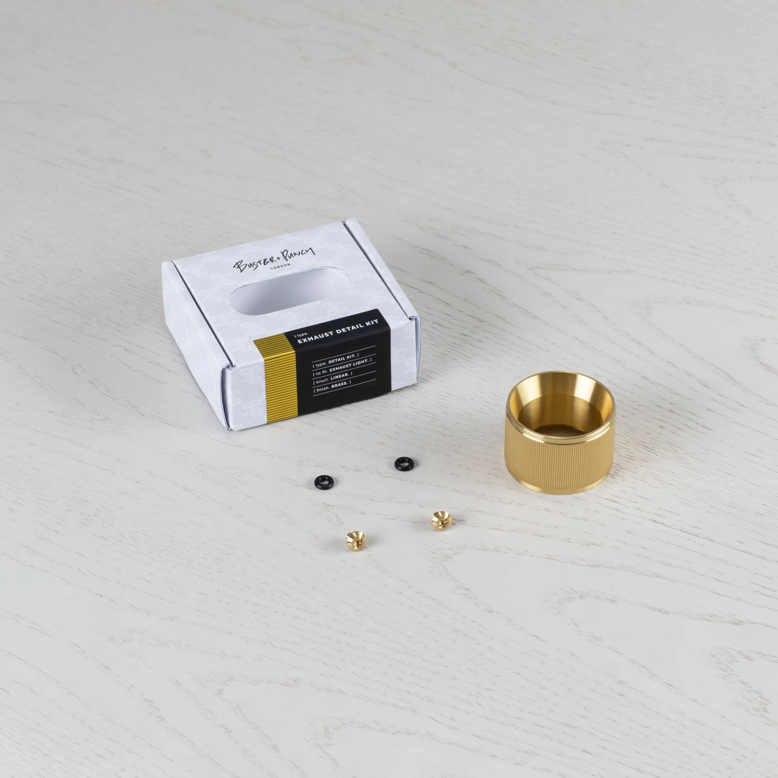 Detail kit, exhaust, Linear, Brass
