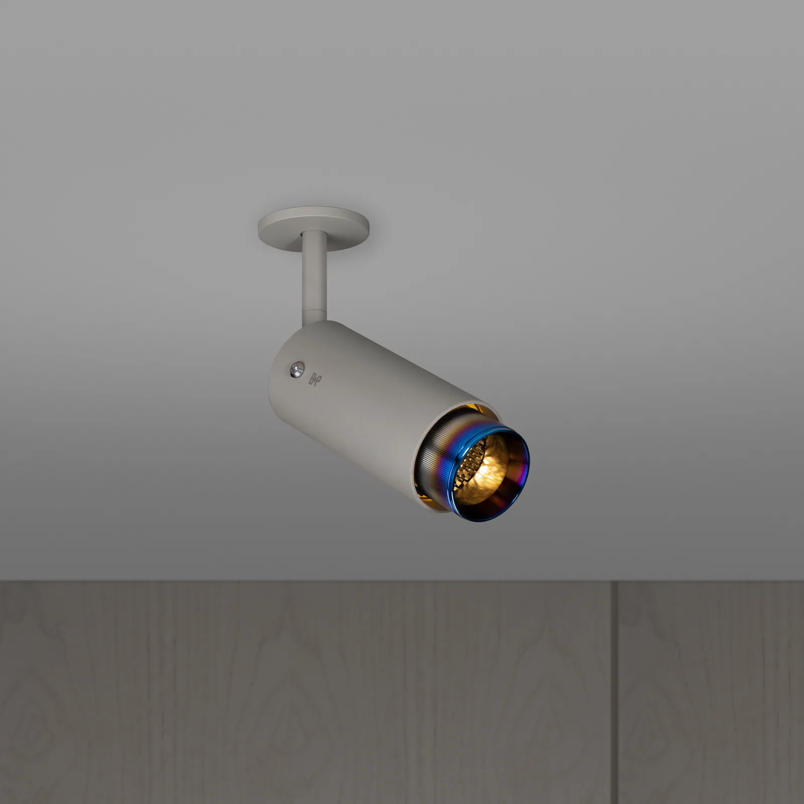 Exhaust spot, Linear, Stone / Burnt Steel