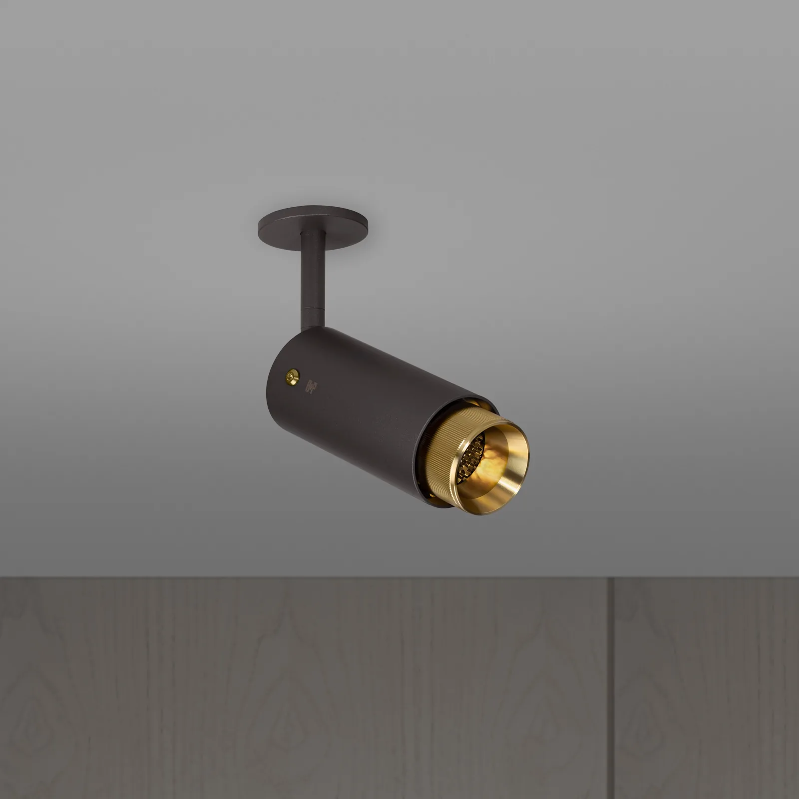 Exhaust spot, Linear, Graphite / Brass
