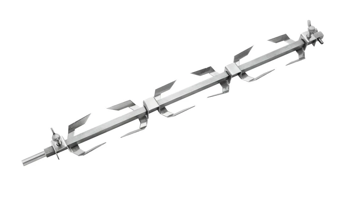Spit with clamps P6