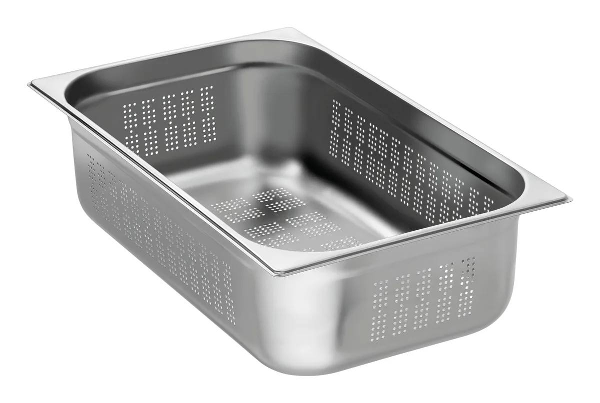 GN container, 1/1, D150, perforated