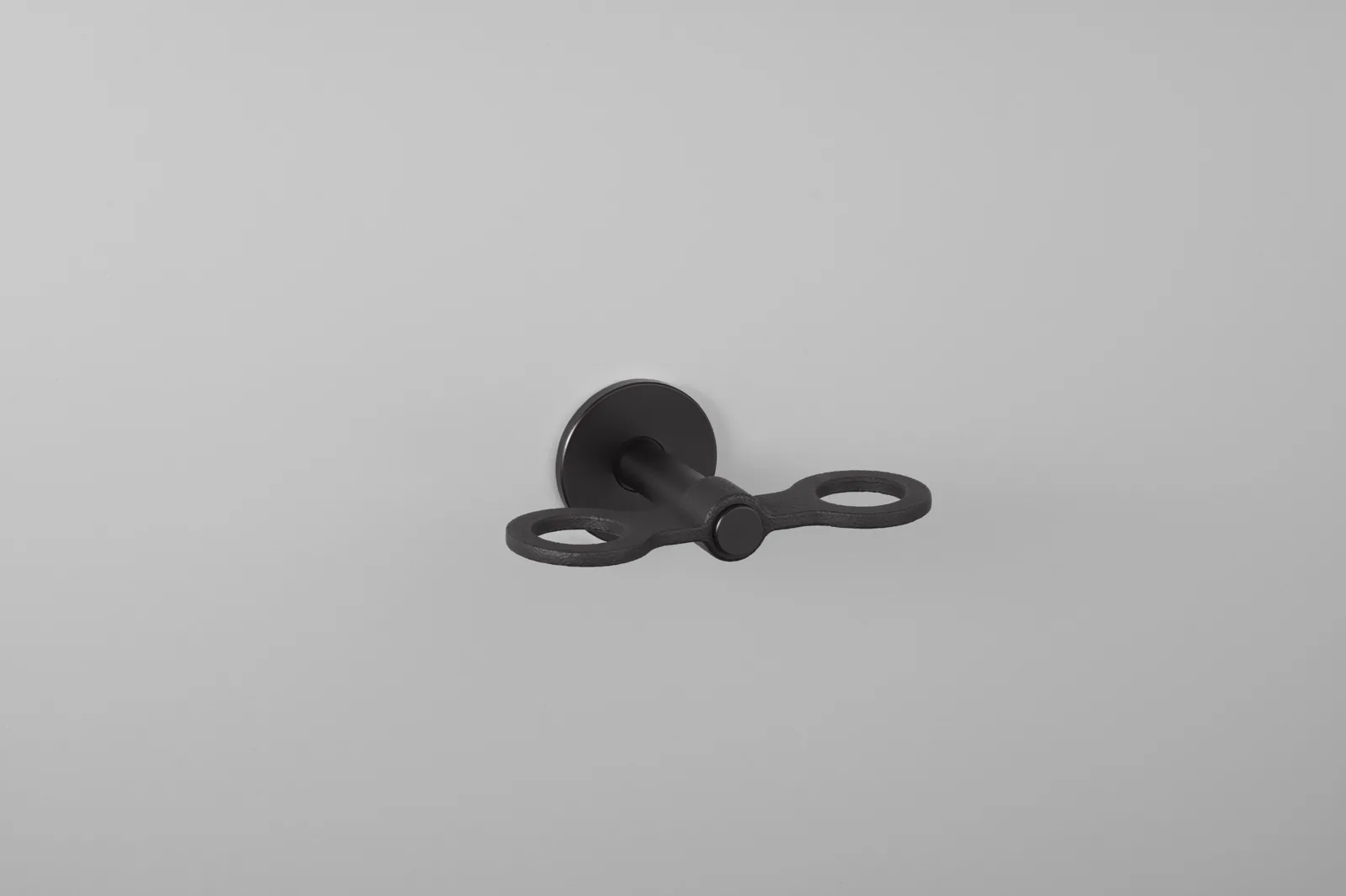 Soap holder, cast, double dispenser, Welders Black