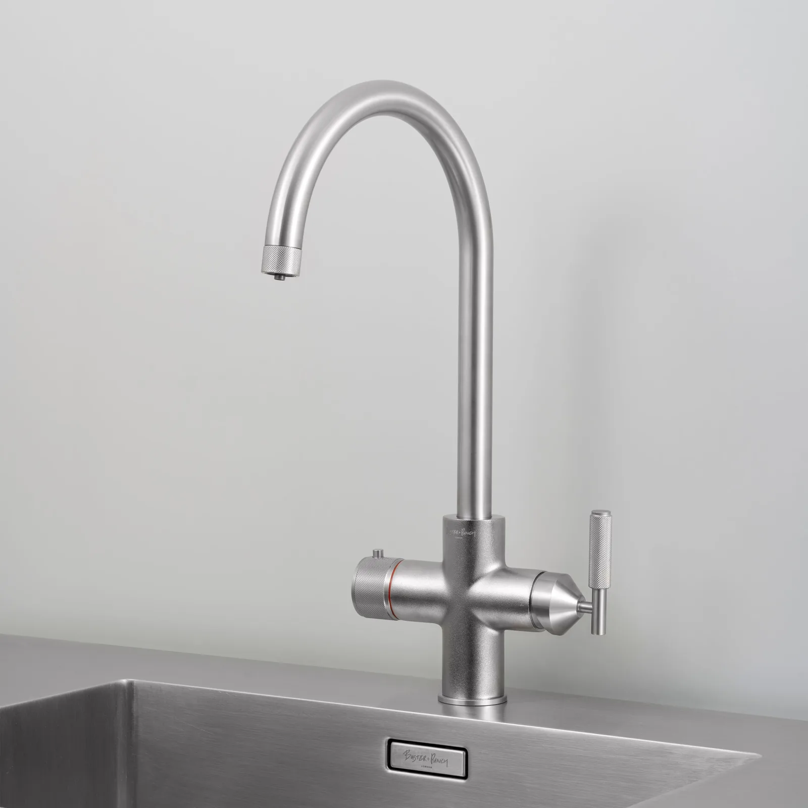 EU kitchen tap, mixer, Cross, Steel
