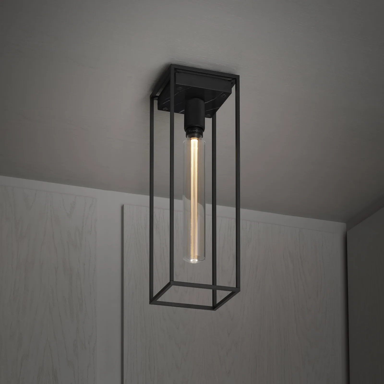 Caged ceiling, large, Cross, Black Marble