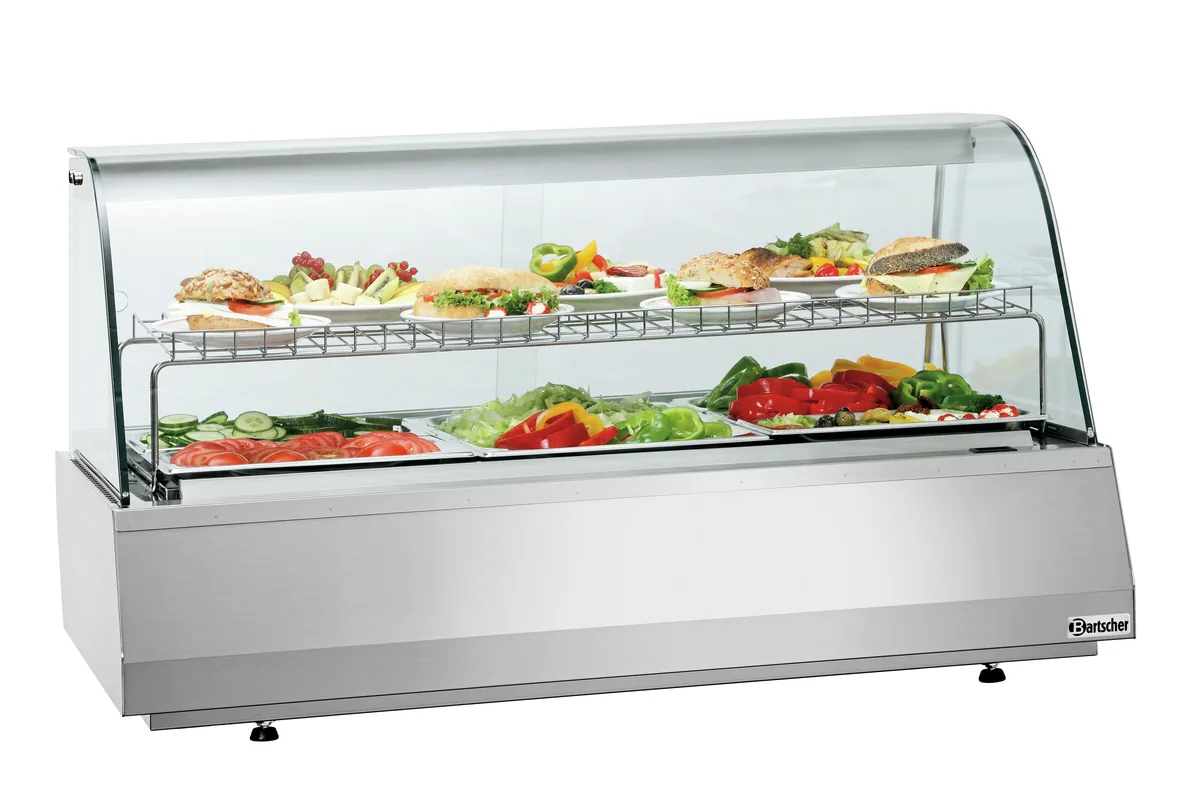 Refr. display 3/1GN, curved glass
