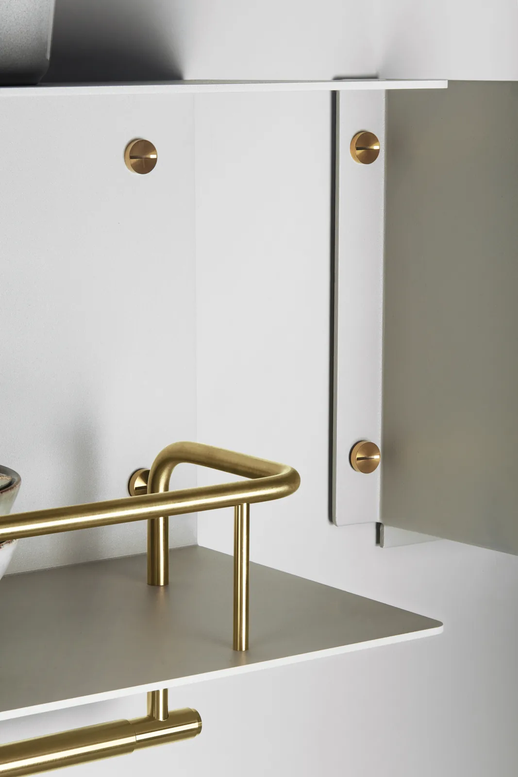 Kitchen shelf, hanger, without logo, Stone / Brass